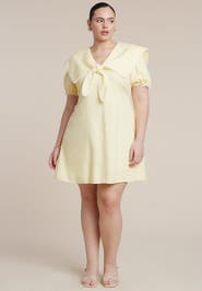 ELOQUII Sailor Collar Mini Dress