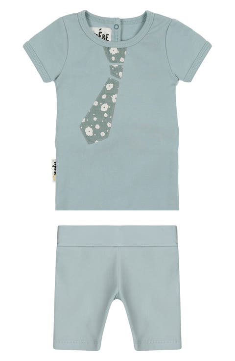 Fly Away Tie Short Sleeve T-Shirt & Shorts Set (Baby)