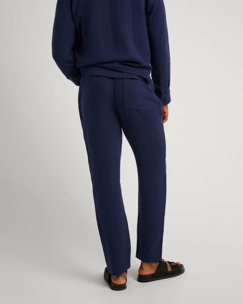 Onia Garment Dye Cotton Drawstring Pant In Blue