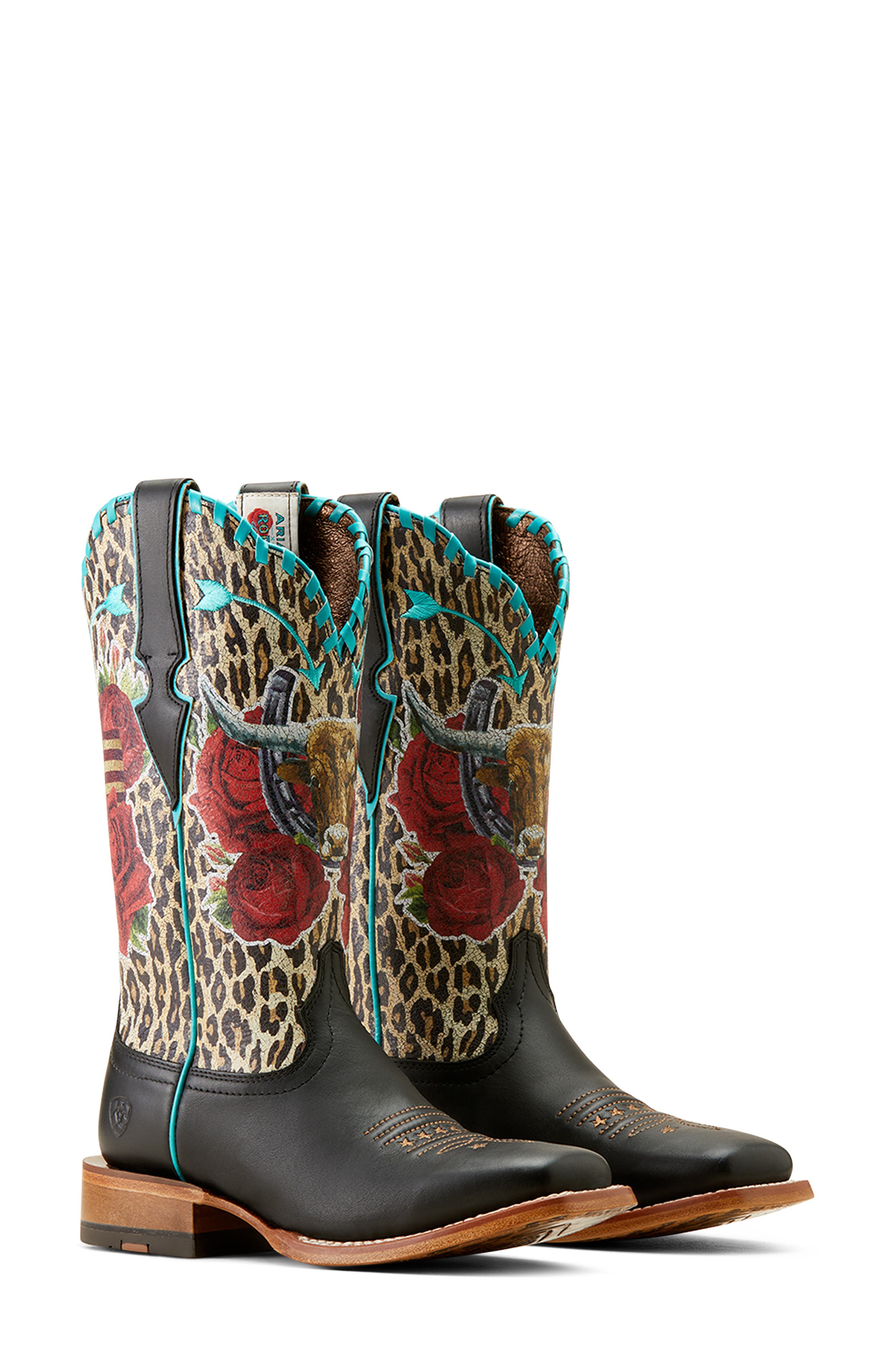 Ariat x Rodeo Quincy Frontier Western Boot, Alternate, color, Rich Black