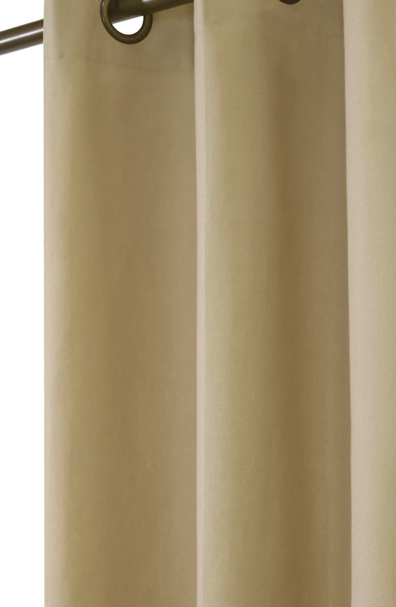 Outdoor Decor by Commonwealth Set of 2 Cotton Curtain Panels, Alternate, color, Khaki