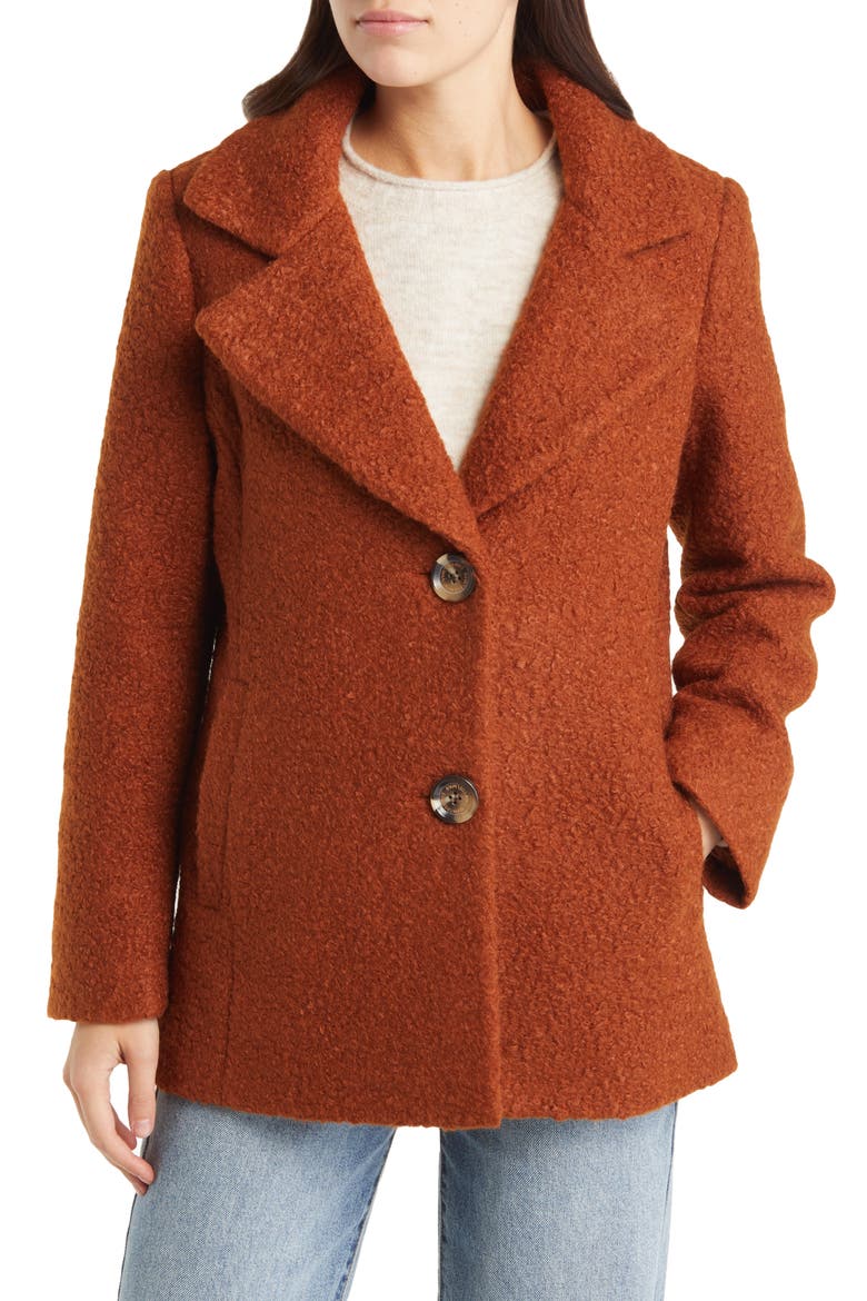 Brushed Coat, Main, color, COGNAC