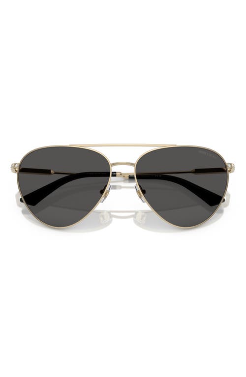 Jimmy Choo 60mm Pilot Sunglasses In Grey Gold