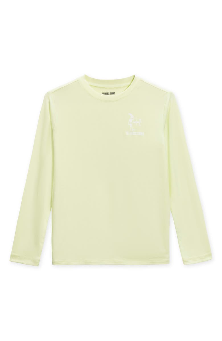 THE ENDLESS SUMMER Kids' Palm UPF 50+ Sun Shirt, Main, color, Lime