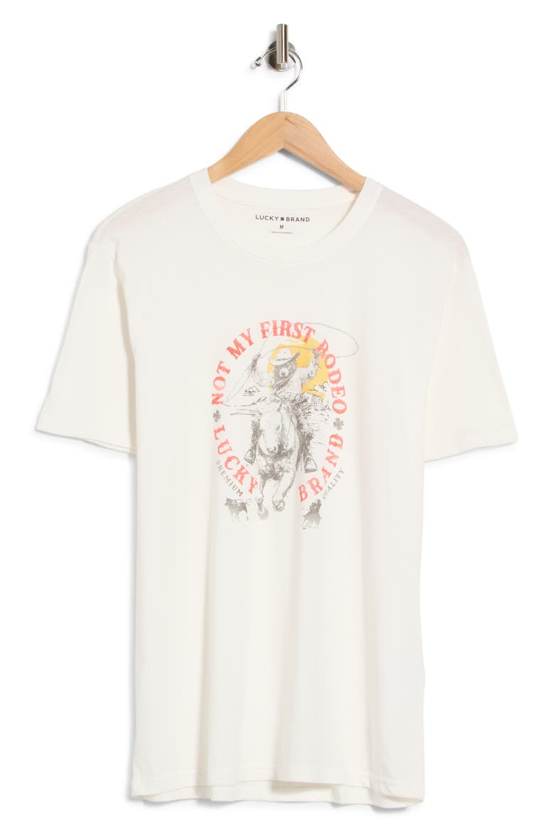 Cowboy Bear Graphic T-Shirt, Main, color, EGRET
