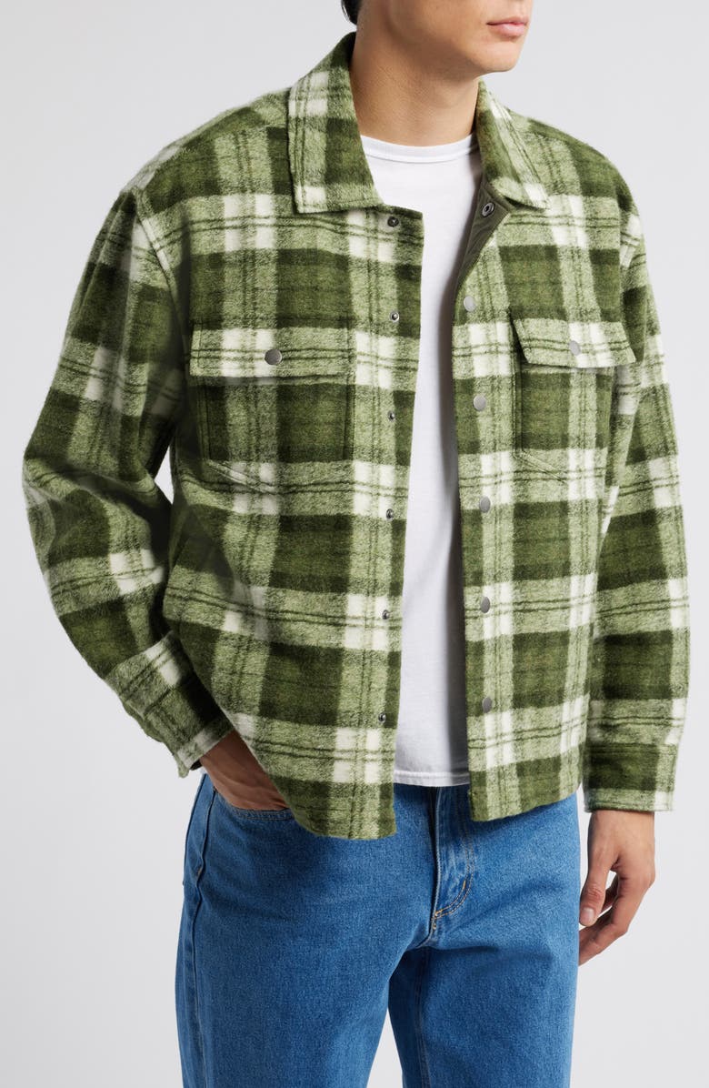 Rails Saxon Relaxed Fit Plaid Snap-Up Shirt, Main, color, 