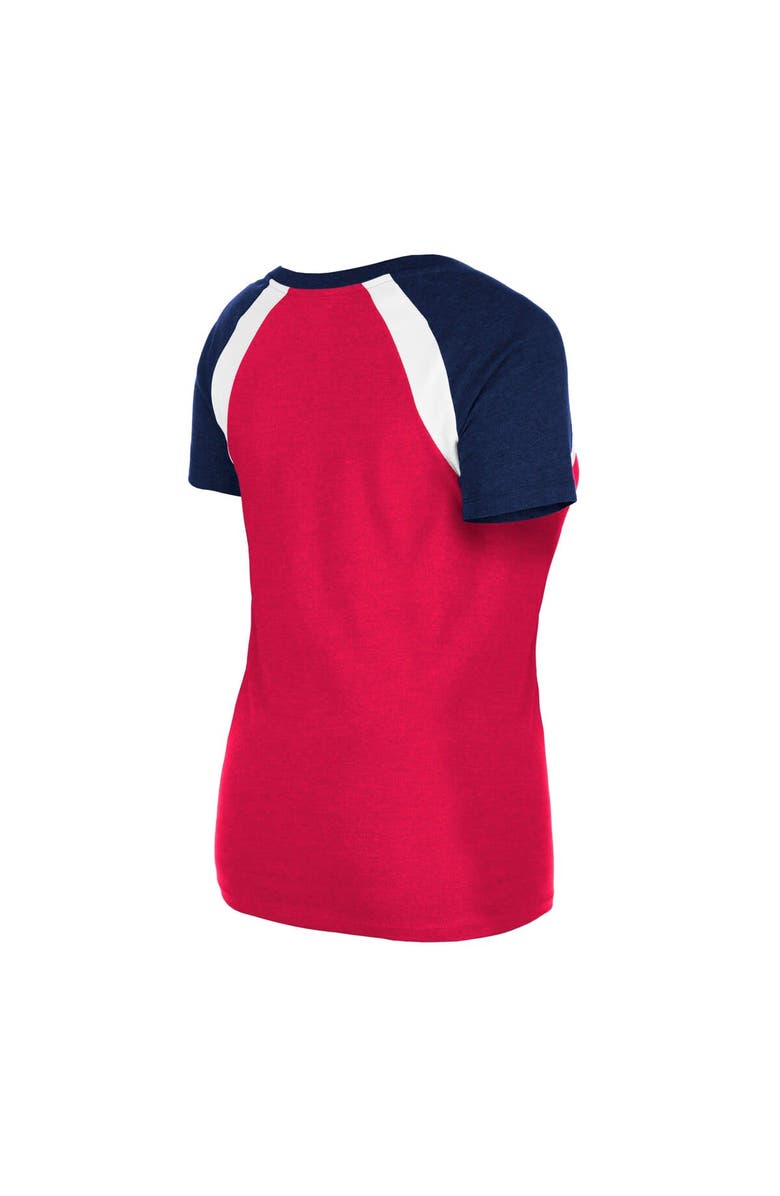 New Era Women's New Era Red Minnesota Twins Heathered Raglan V-Neck T-Shirt, Alternate, color, 
