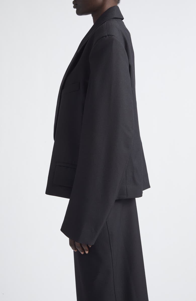 Vaquera Slouchy Double Breasted Wool Jacket, Alternate, color, Black