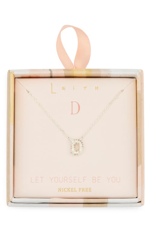 Leith Cubic Zirconia Initial Pendant Necklace