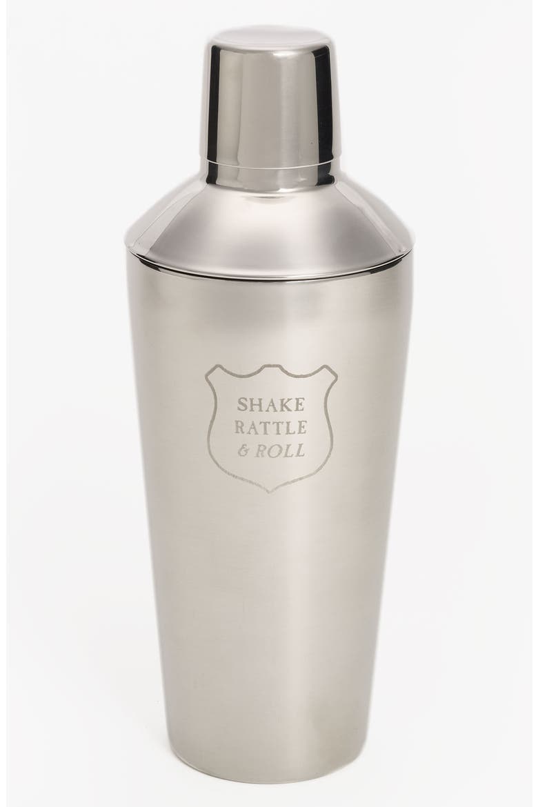 'Shake, Rattle & Roll' Cocktail Shaker, Main, color, NO COLOR