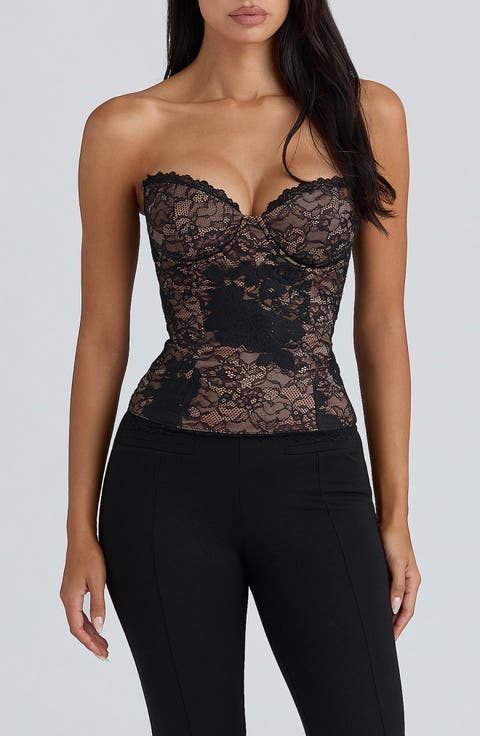 Yara Strapless Lace Corset Top