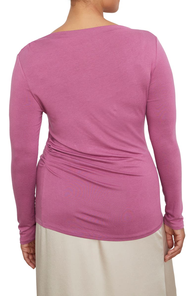 Vince Drape Neck Long Sleeve Top, Alternate, color,