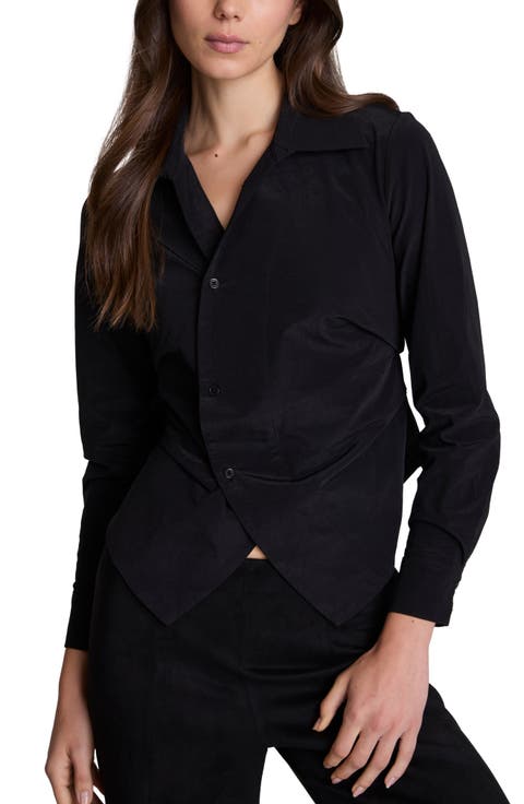 Asymmetrical Button Down Shirt
