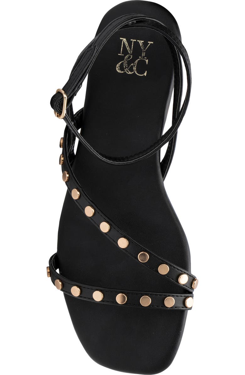 NEW YORK AND COMPANY Farra Studded Ankle Strap Sandal, Alternate, color,