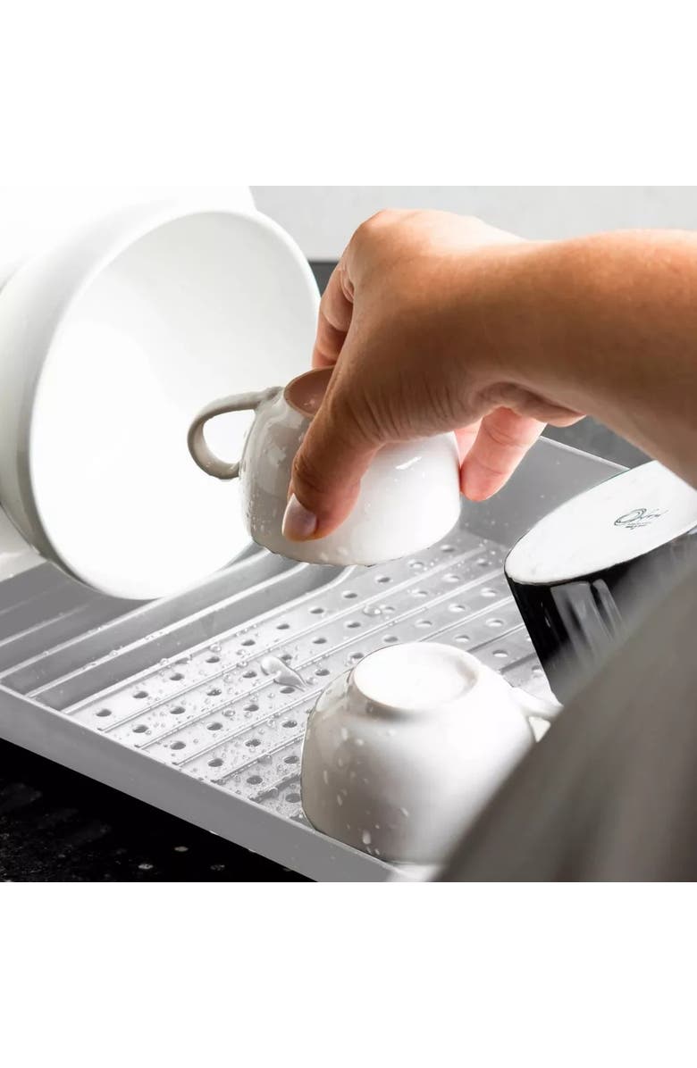OU Modern Compact Polypropylene Kitchen Dish Drying Rack, Alternate, color,