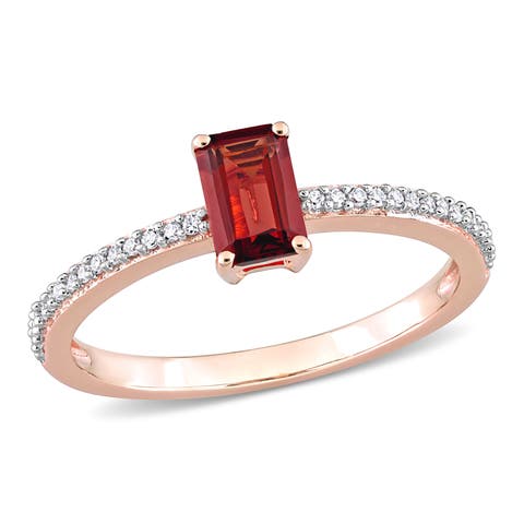 Gemstone & Diamond Promise Ring 10k