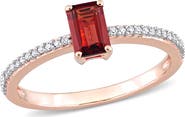 Julianna B. Gemstone & Diamond Promise Ring 10k