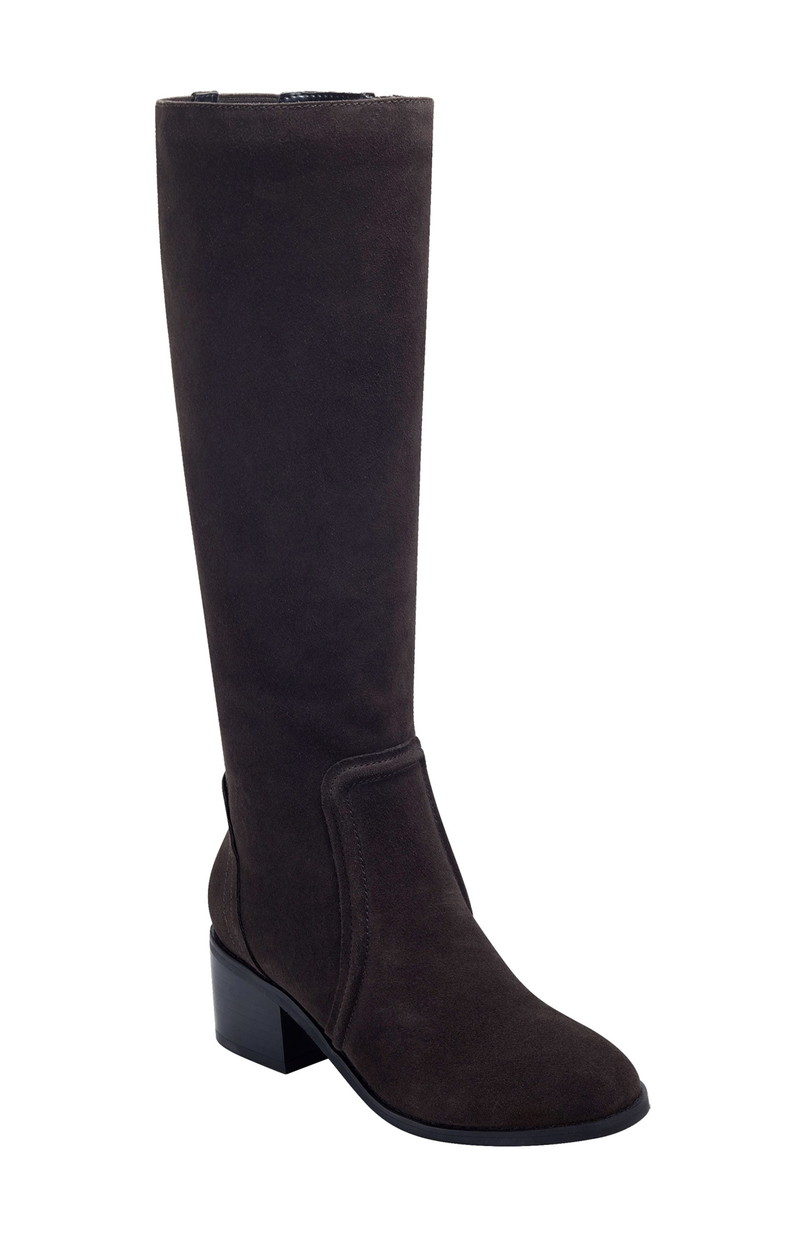 Tallie Knee High Boot, Main, color, DARK GRAY LEATHER