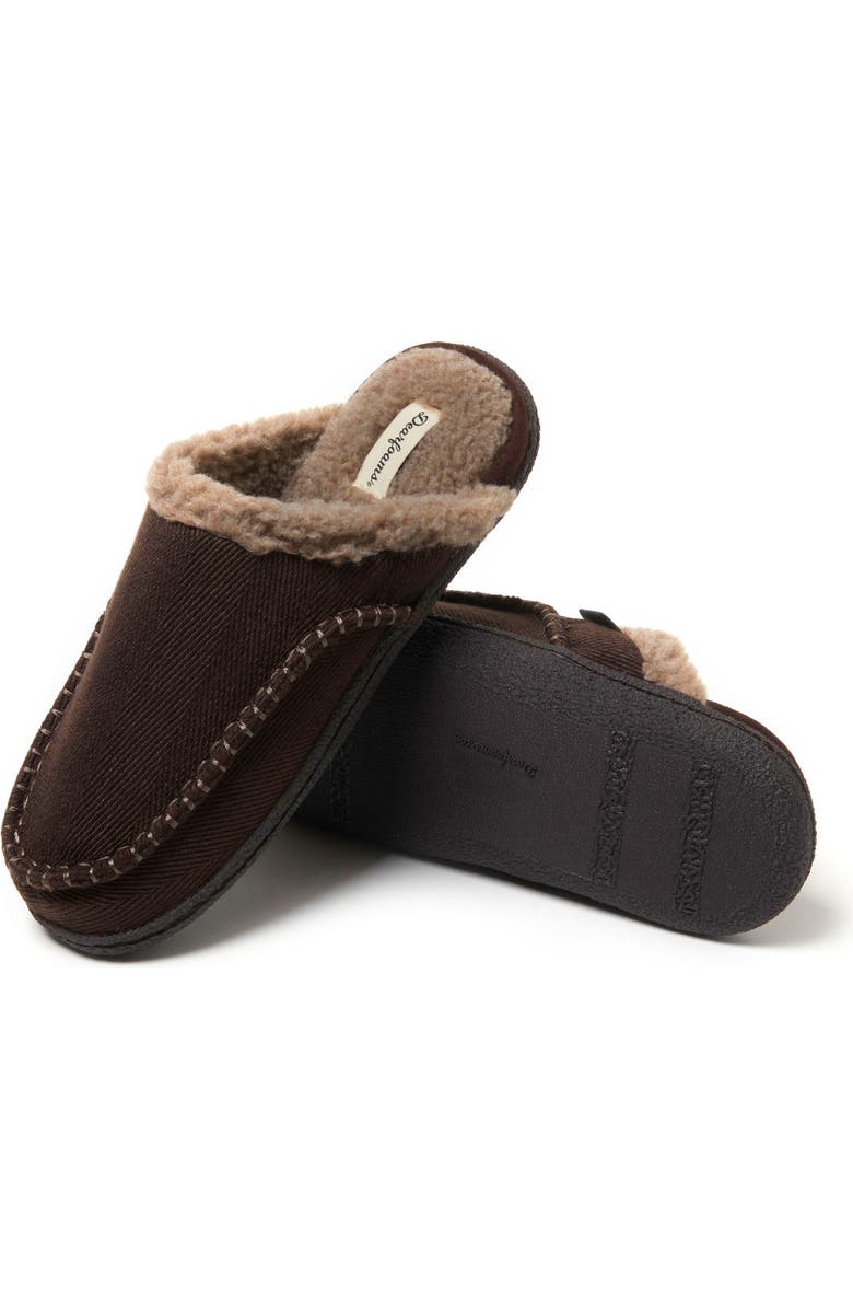 DEARFOAMS Matthew Faux Shearling Scuff Slipper, Alternate, color, Coffee