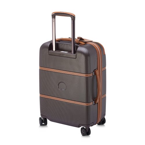 Delsey Paris Chatelet Air 2.0 Carry On 21 Inch Hardside Luggage With Spinner Wheels In Brown