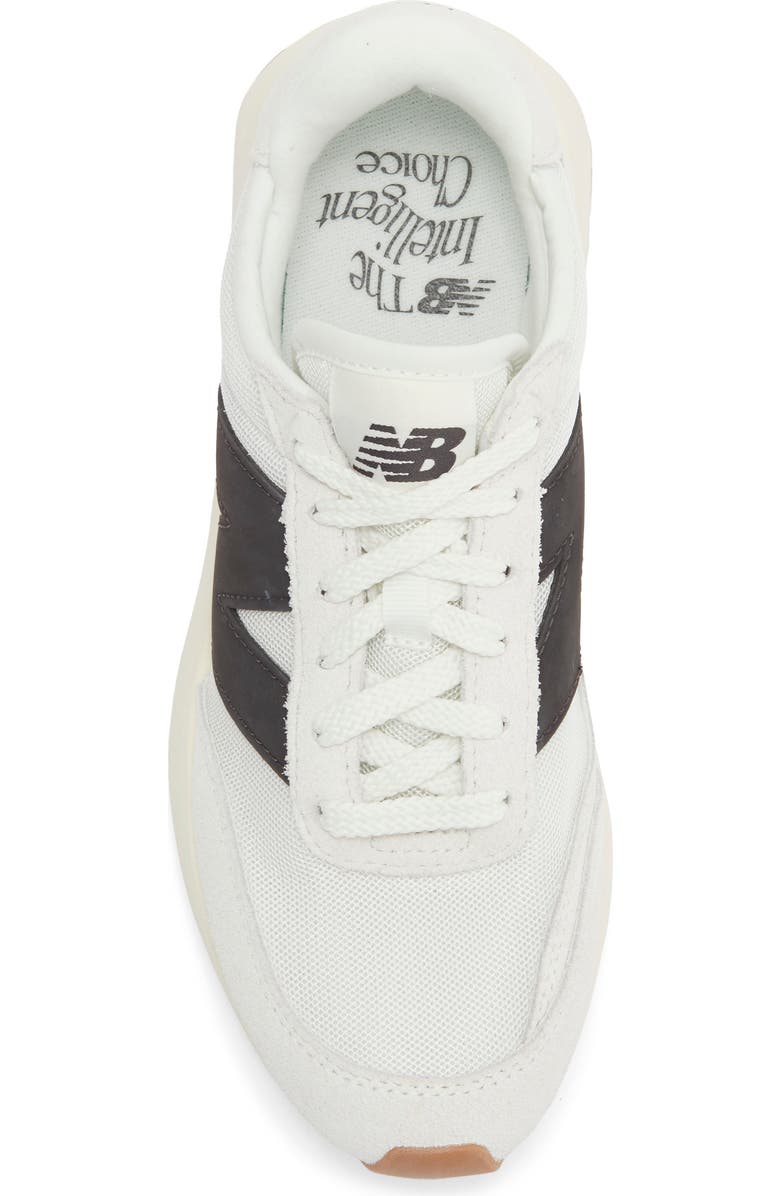 New Balance Gender Inclusive 370 Sneaker, Alternate, color, Sea Salt/ Black Cement