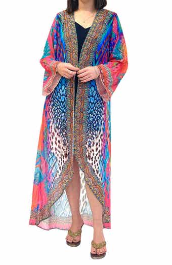 Color Print Longline Duster