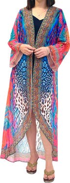 RANEES Color Print Longline Duster