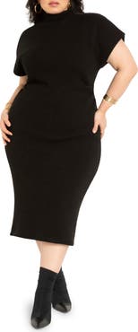 ELOQUII Short Sleeve Sweater Dress
