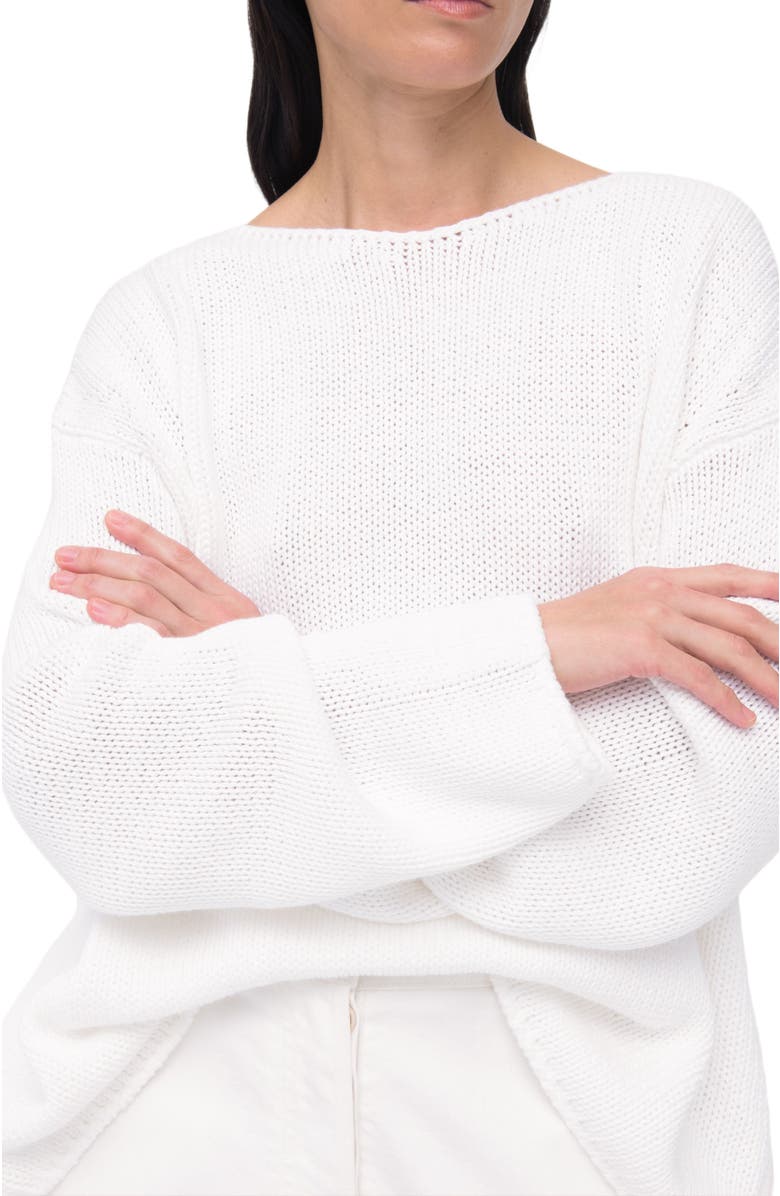 Another Tomorrow Draped Knit Sweater, Alternate, color,