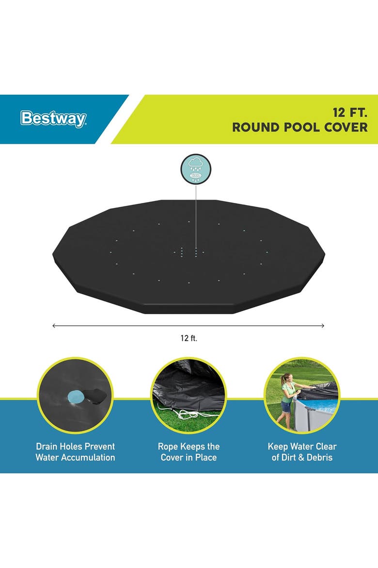 Round Pool Cover, Alternate, color, Multicolored