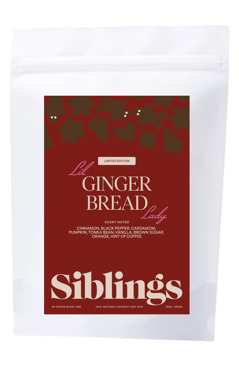 SIBLINGS Lil Gingerbread Lady Candle Refill, Main, color, White