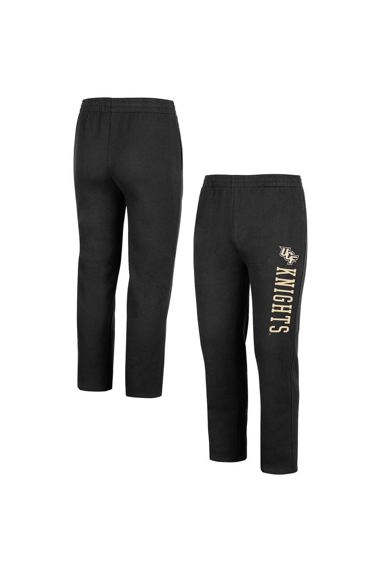 Men's Colosseum Black UCF Knights Fleece Pants, Alternate, color, Black