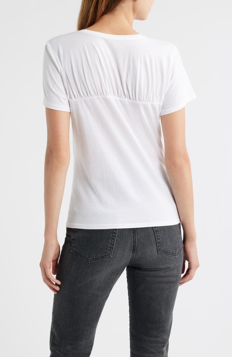 Janis Gathered Sweetheart Organic Pima Cotton T-Shirt