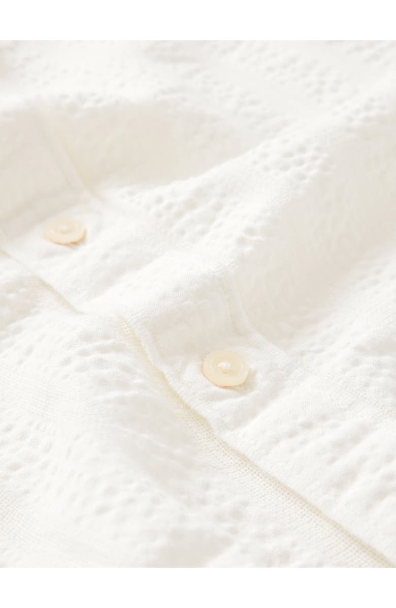 John Varvatos Carson Textured Short Sleeve Cotton Button-Up Shirt, Alternate, color, 