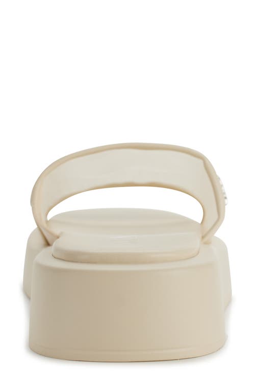 Dkny Orion Mesh Platform Slide Sandal In Neutral