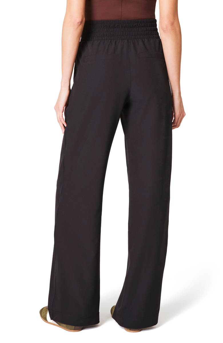 SPANX<sup>®</sup> Casual Fridays Elastic Waist Wide Leg Pants, Alternate, color, Very Black