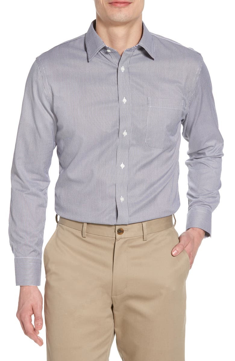 NORDSTROM MEN'S SHOP Smartcare<sup>™</sup> Trim Fit Stripe Dress Shirt, Main, color, 