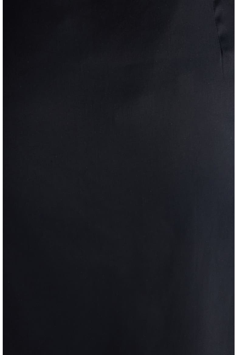 Inouka Layered Satin & Lace Skirt, Alternate, color, BLACK