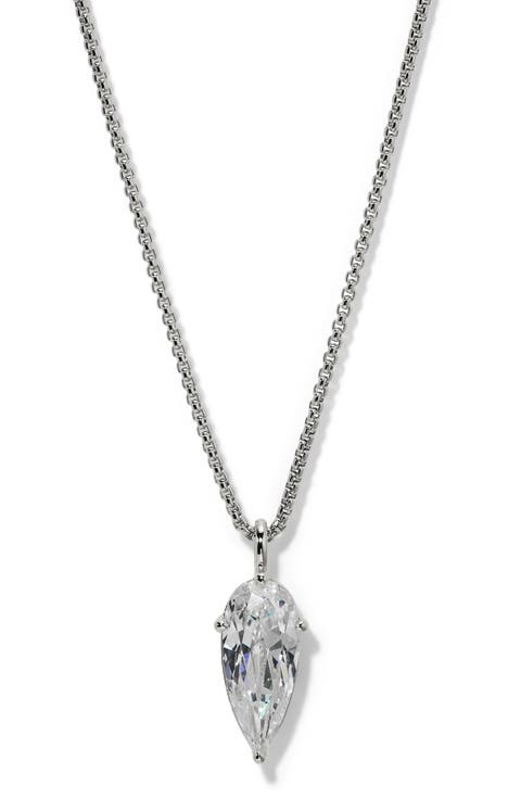 Lucia Teardrop Cubic Zirconia Pendant Necklace