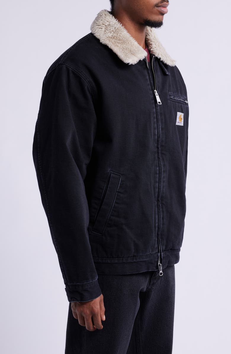 Carhartt Work In Progress Herald Fleece Lined Organic Cotton Denim Jacket, Alternate, color, 