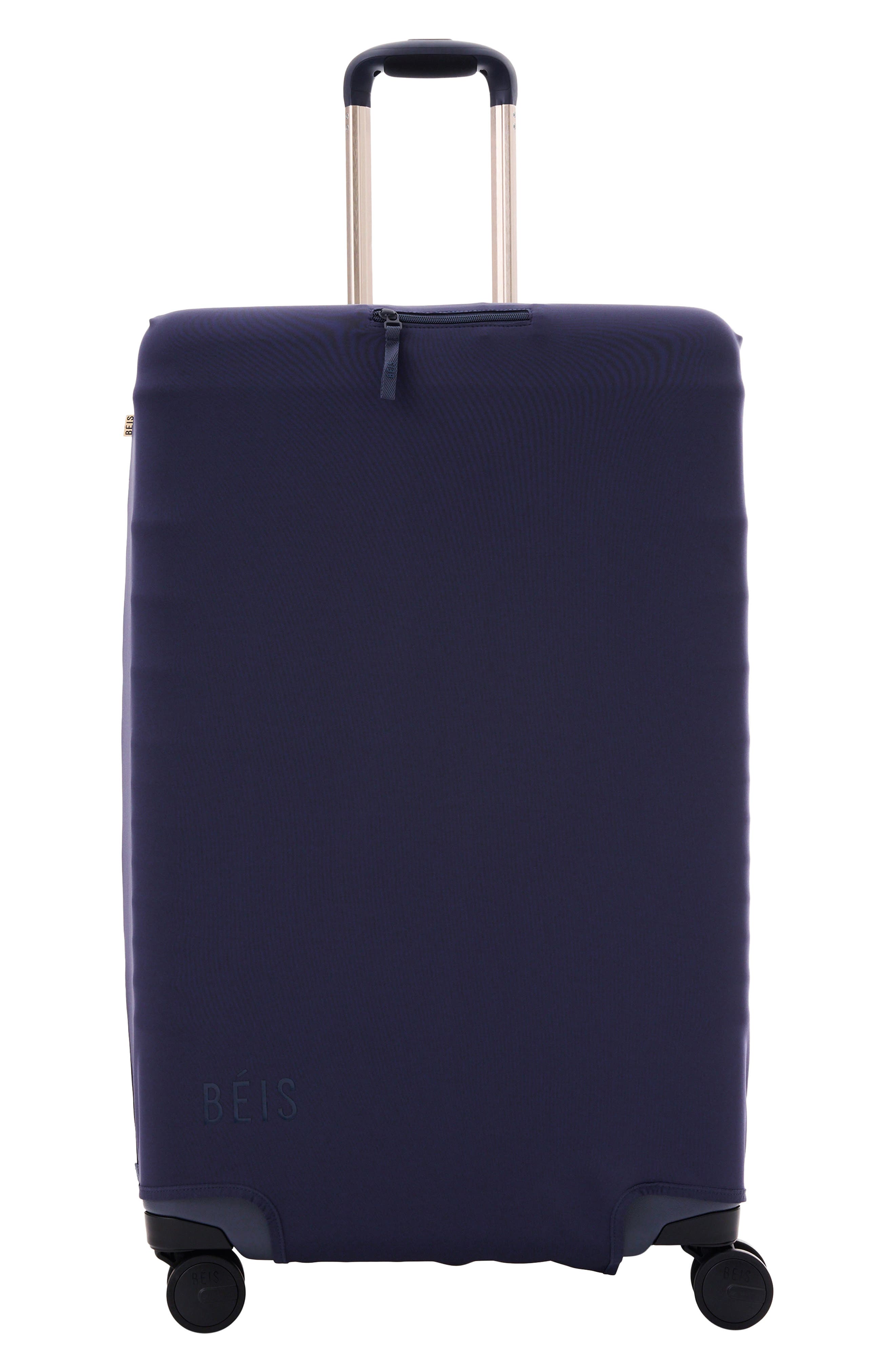 Béis The Large Check-In Luggage Cover, Main, color, Navy