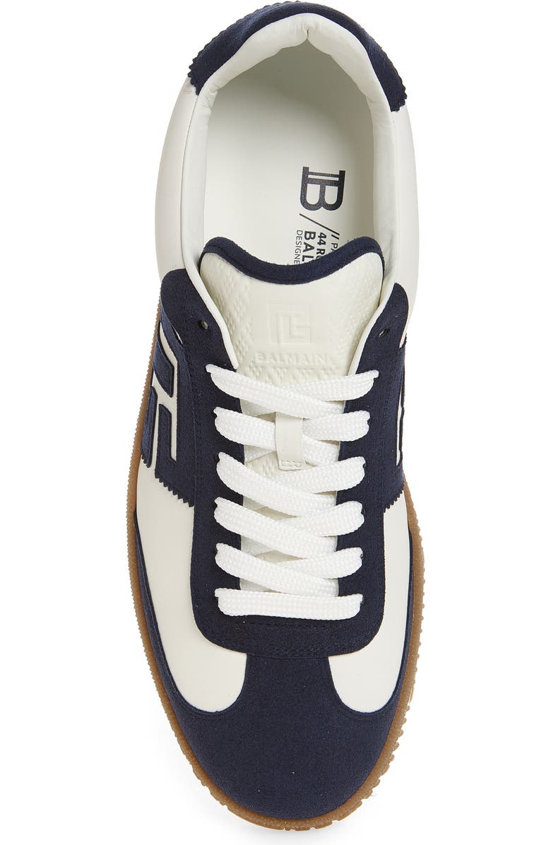 Balmain Swan Trainer Sneaker, Alternate, color, Gym White/ Navy