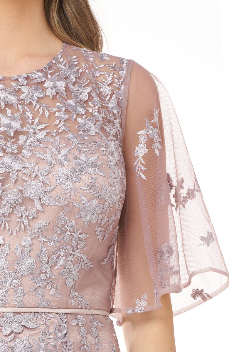 JS Collections Floral Embroidered Evening Gown, Alternate, color,