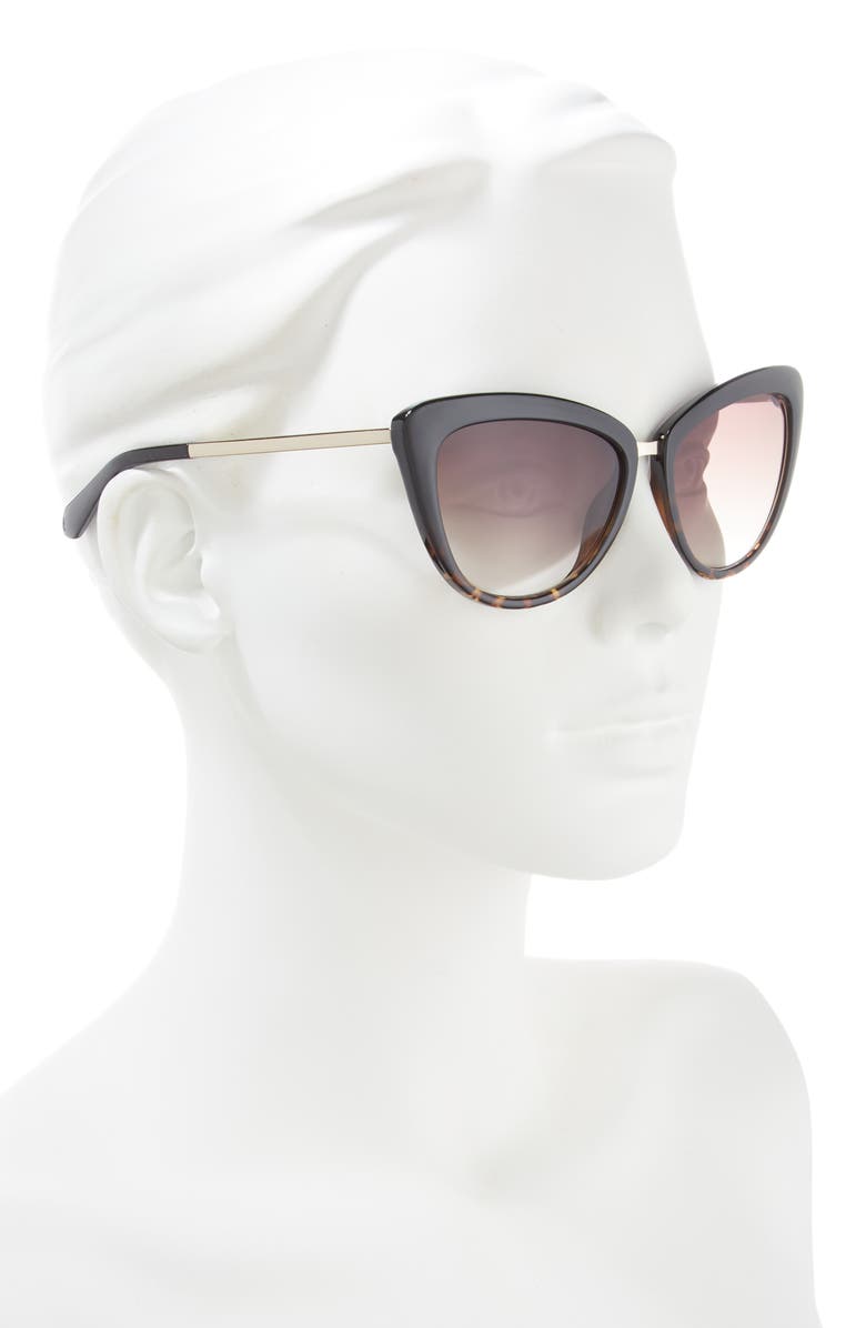 Kate Spade New York 56mm Cat Eye Sunglasses, Alternate, color, Usa/ Browngrey Fuschia Ms