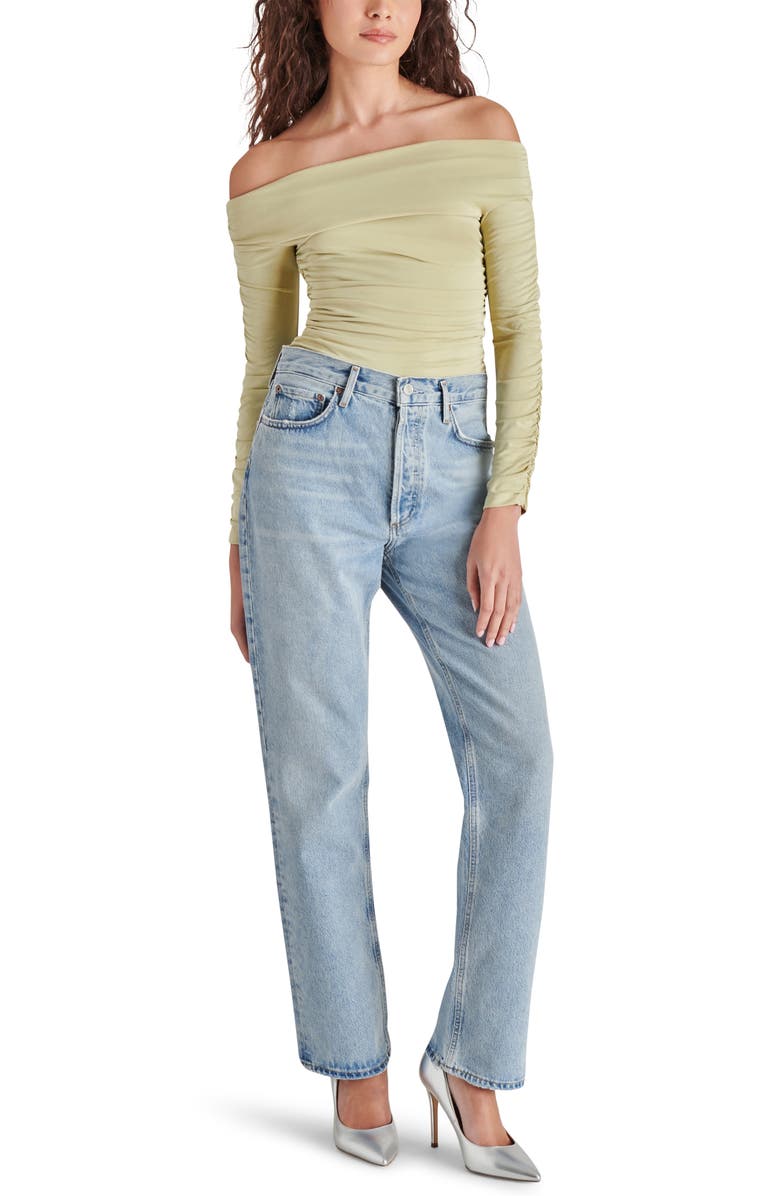 Steve Madden Jolie Off the Shoulder Long Sleeve Bodysuit, Alternate, color, 