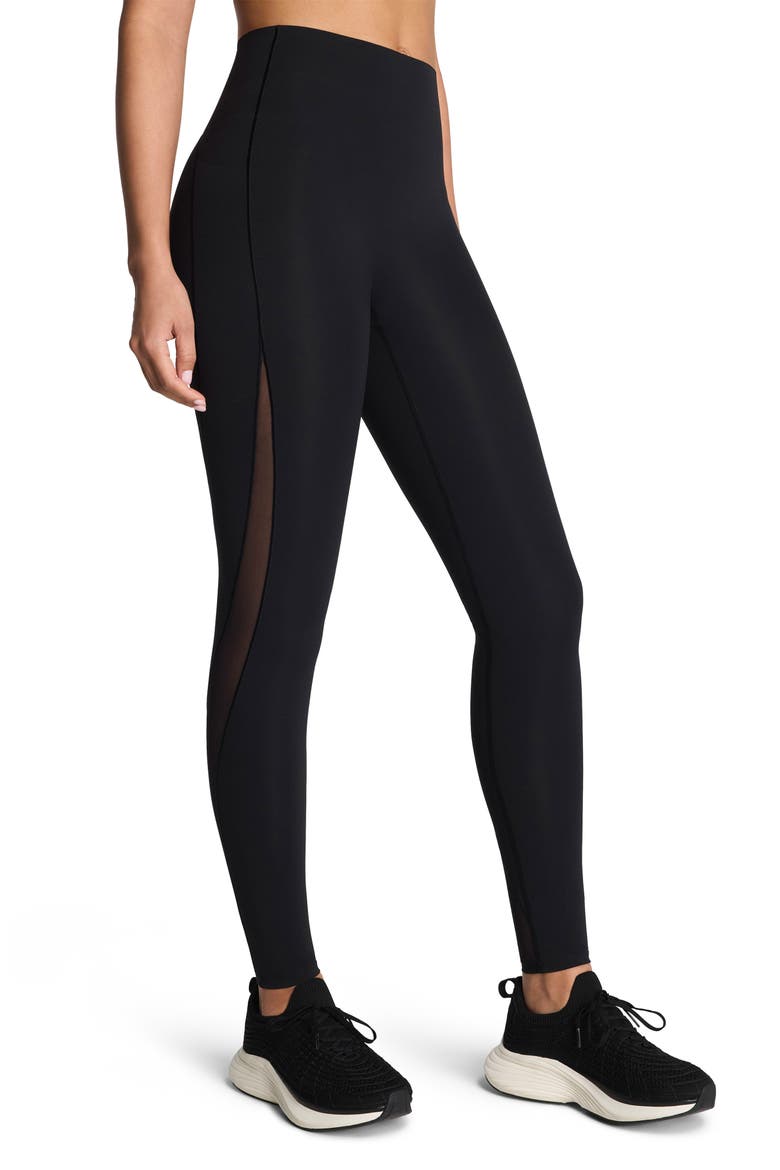 CoreLuxe Meshery Full Length Leggings, Main, color, VERY BLACK