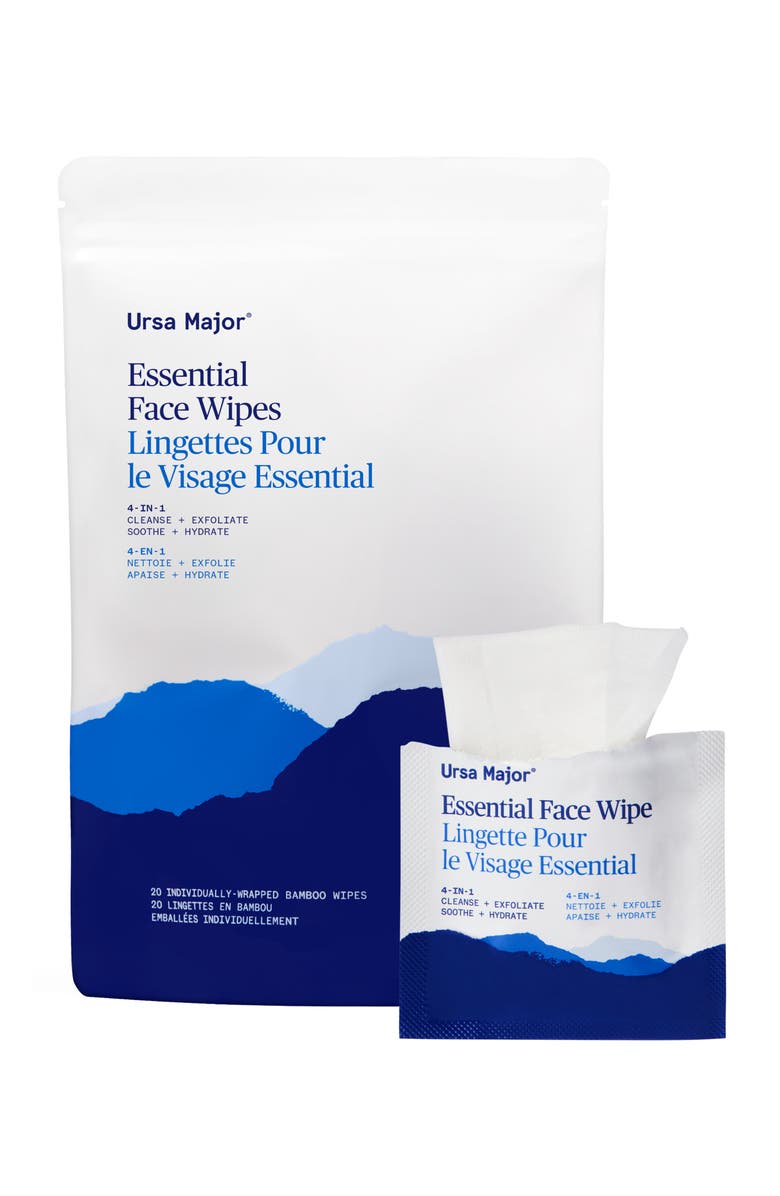 Ursa Major Essential Face Wipes, Main, color, Blue