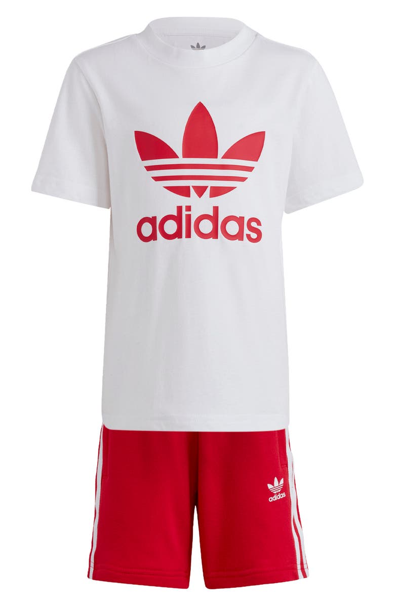 adidas Originals Kids' Adicolor Graphic T-Shirt & Shorts Set, Main, color,
