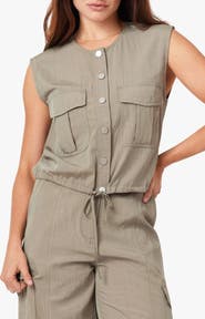 Habitual Utility Button-Up Top