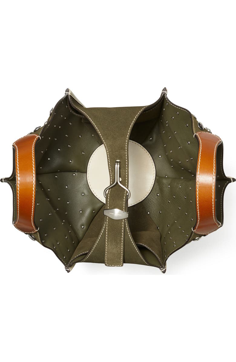 Tory Burch Studded Suede Lampshade Crossbody Bag, Alternate, color,